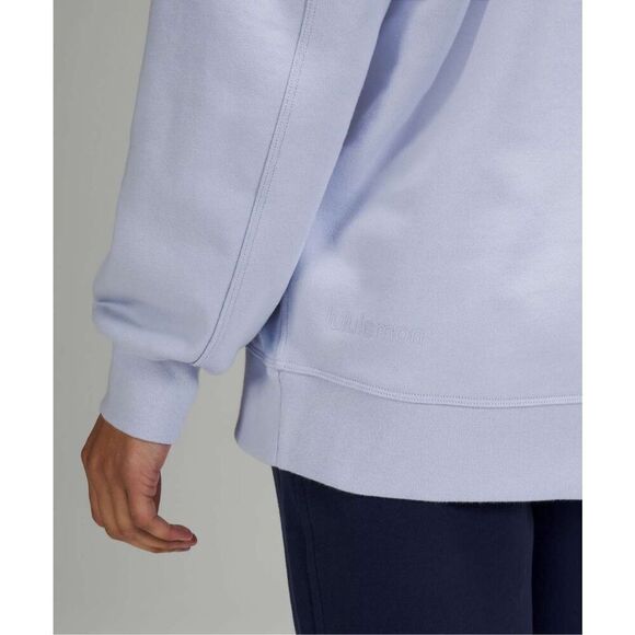 Lululemon Perfectly Oversized Crew Neck Pullover Sweatshirt In Pastel Blue - Picture 4 of 10